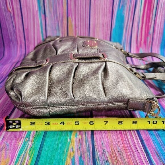 Michael Kors Rouched Gansevoort Bronze and Gold Tote or Large Hand Bag - Picture 9 of 16